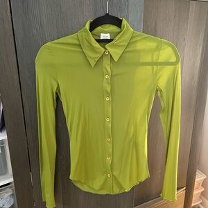 ARITZIA WILFRED Mesh Button Up